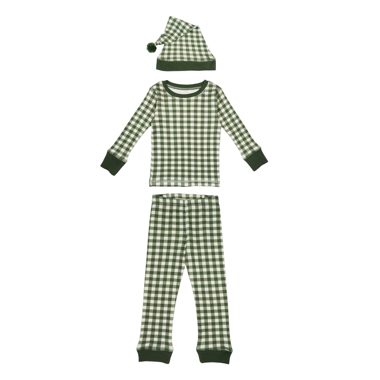 Holiday Kids' PJ & Cap Set | Christmas Eve Plaid