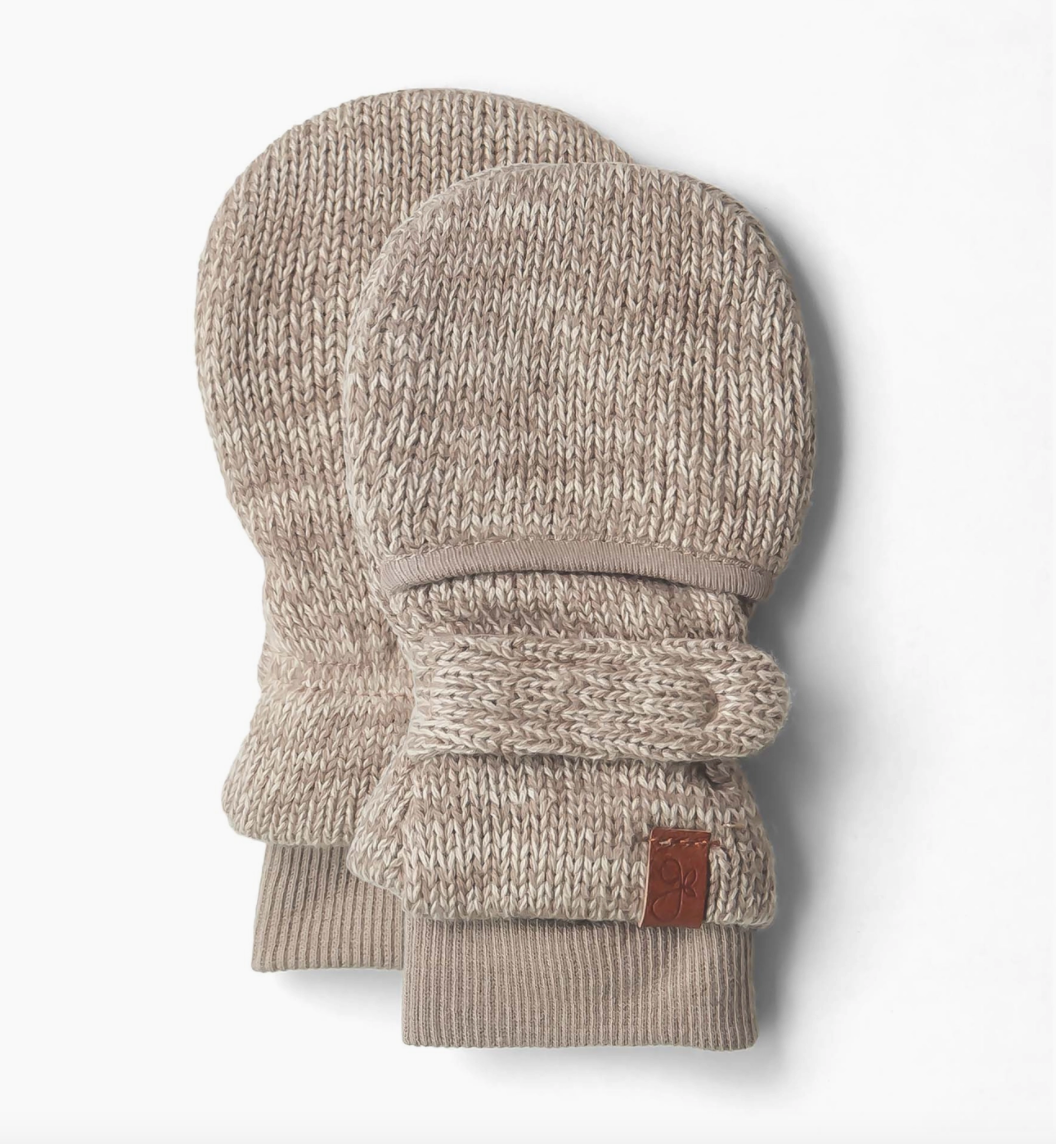 Knit Organic Cotton Stay-On Baby Mittens