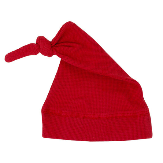 Organic Thermal Knotted Cap | Cherry